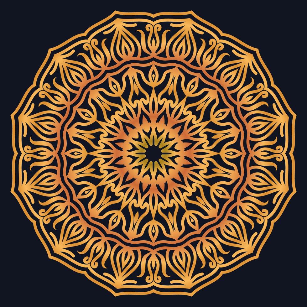 Decorative elements luxury ornament pattern gradient mandala design vector