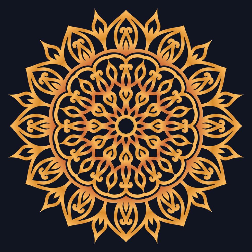 Decorative elements luxury ornament pattern gradient mandala design vector