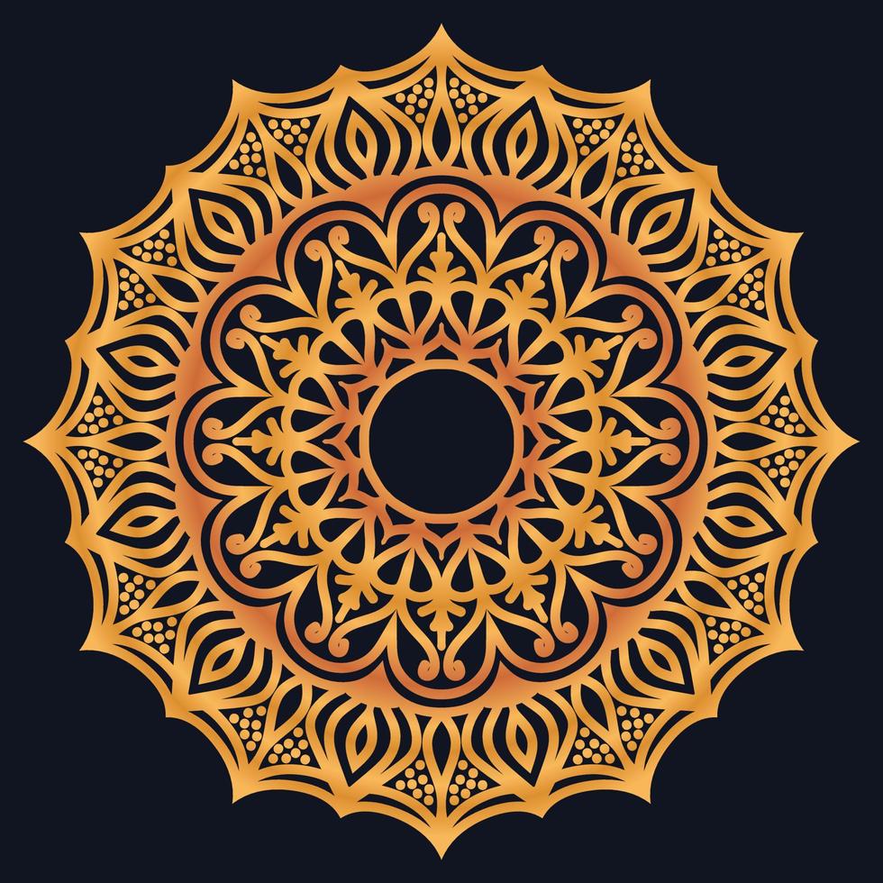 Decorative elements luxury ornament pattern gradient mandala design vector