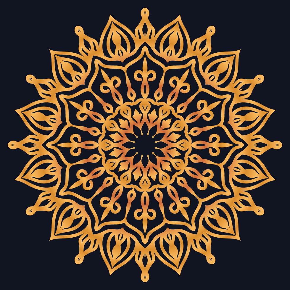 Decorative elements luxury ornament pattern gradient mandala design vector
