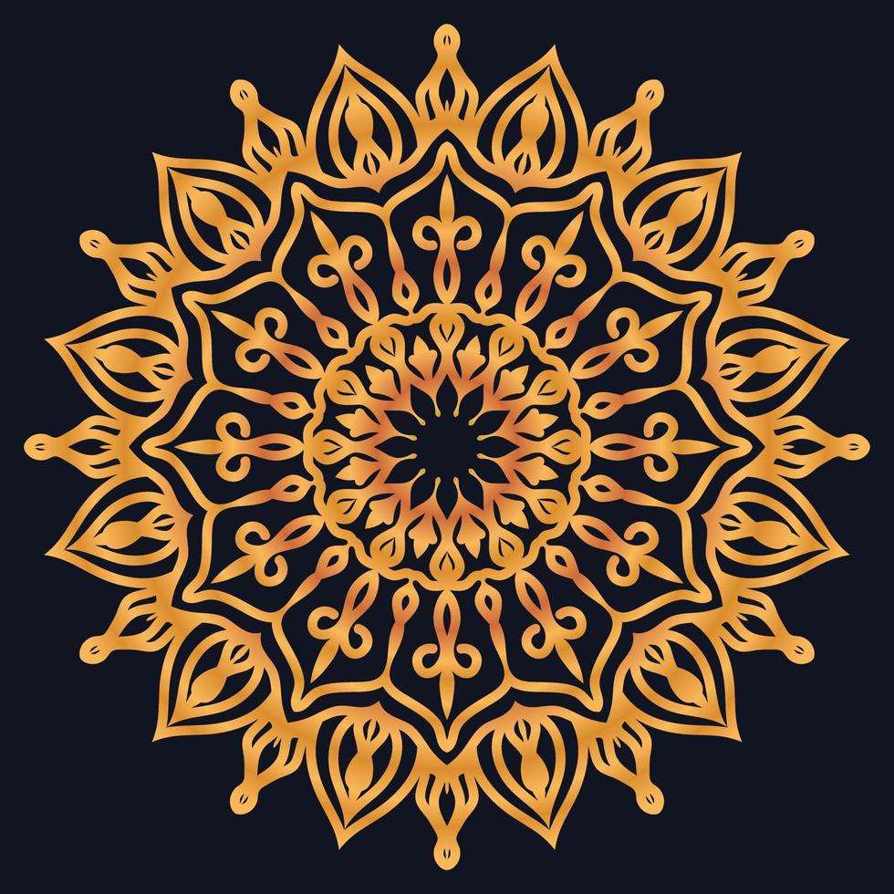 Decorative elements luxury ornament pattern gradient mandala design vector