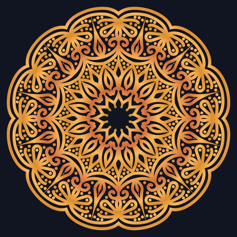 Decorative elements luxury ornament pattern gradient mandala design vector