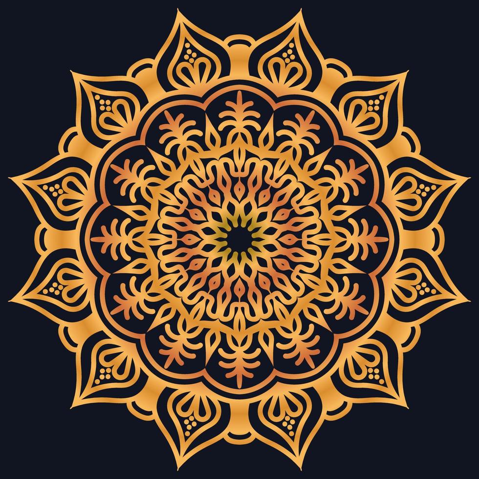 Decorative elements luxury ornament pattern gradient mandala design vector