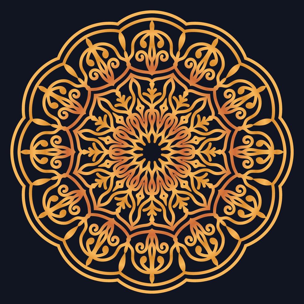 Decorative elements luxury ornament pattern gradient mandala design vector