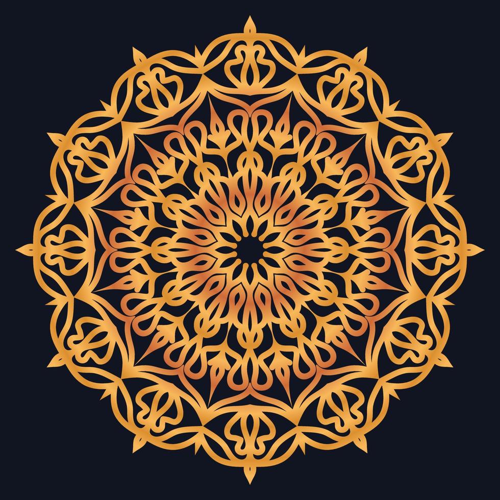 Decorative elements luxury ornament pattern gradient mandala design vector