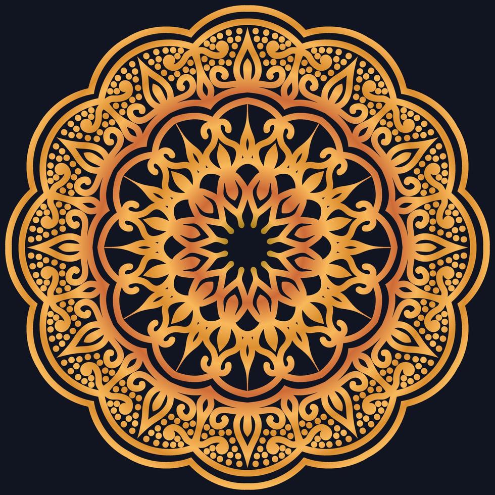 Decorative elements luxury ornament pattern gradient mandala design vector