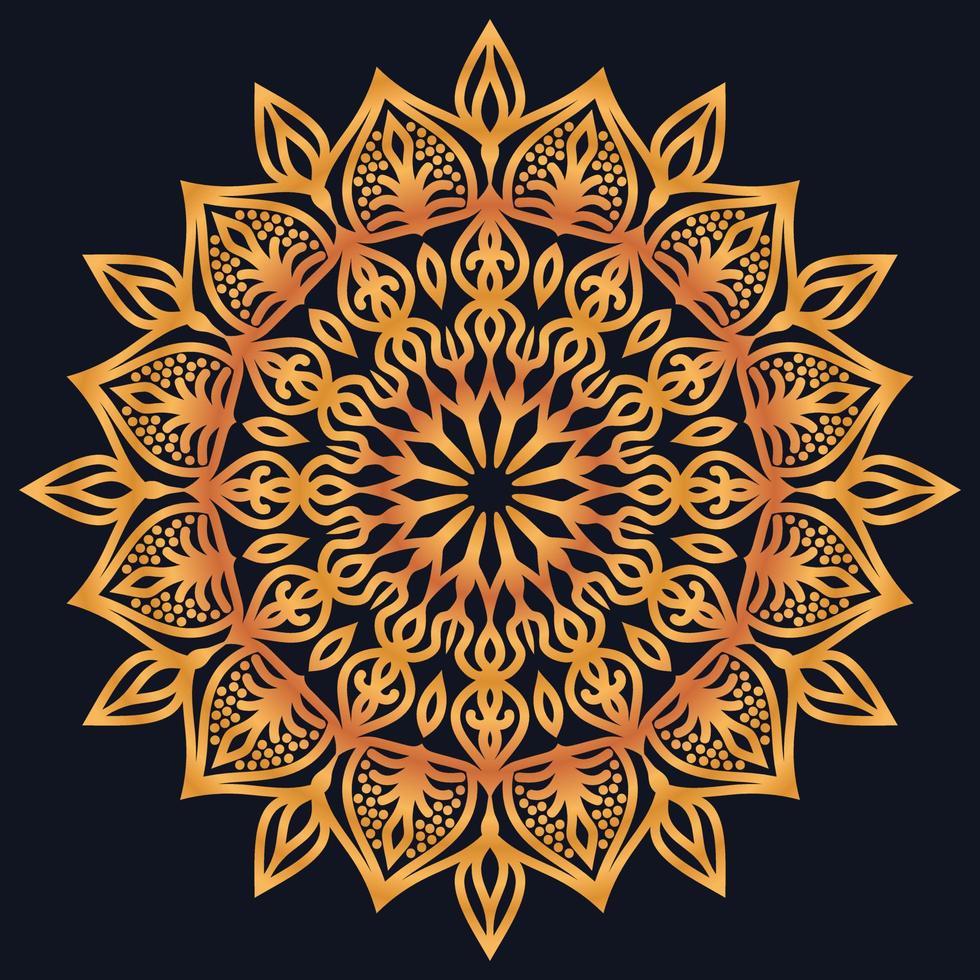 Decorative elements luxury ornament pattern gradient mandala design vector