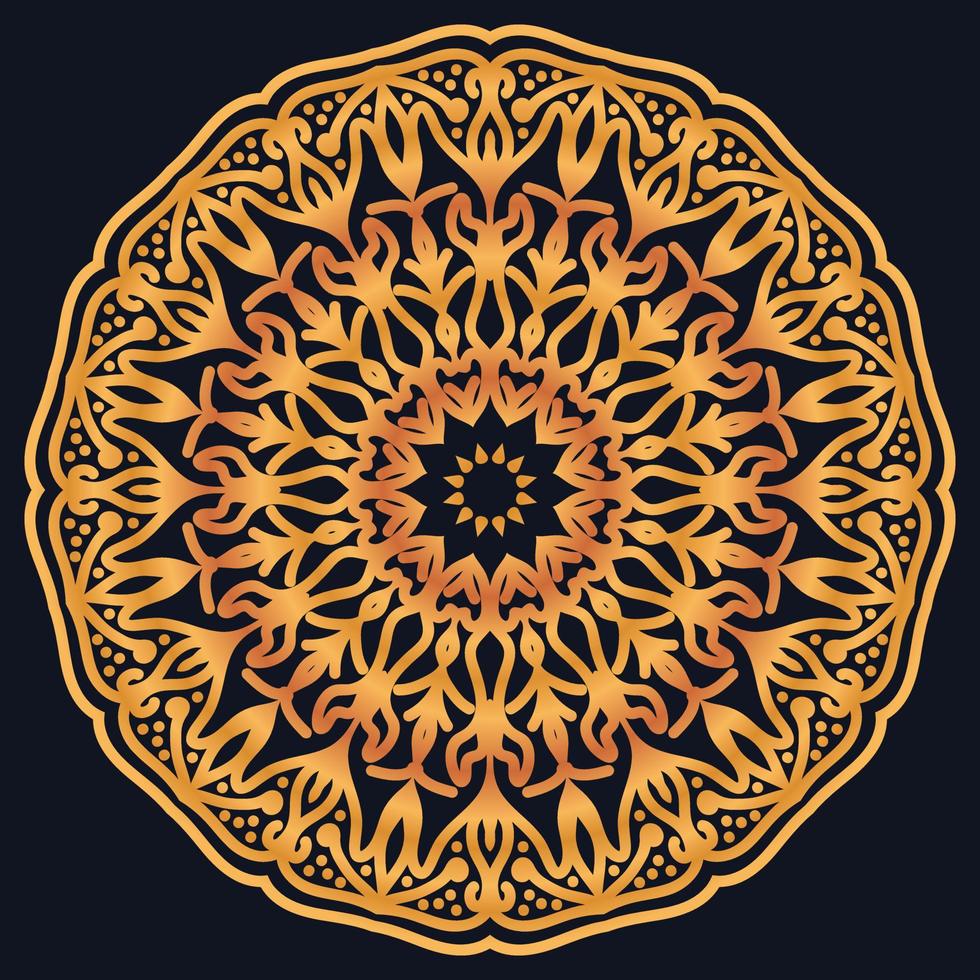 Decorative elements luxury ornament pattern gradient mandala design vector