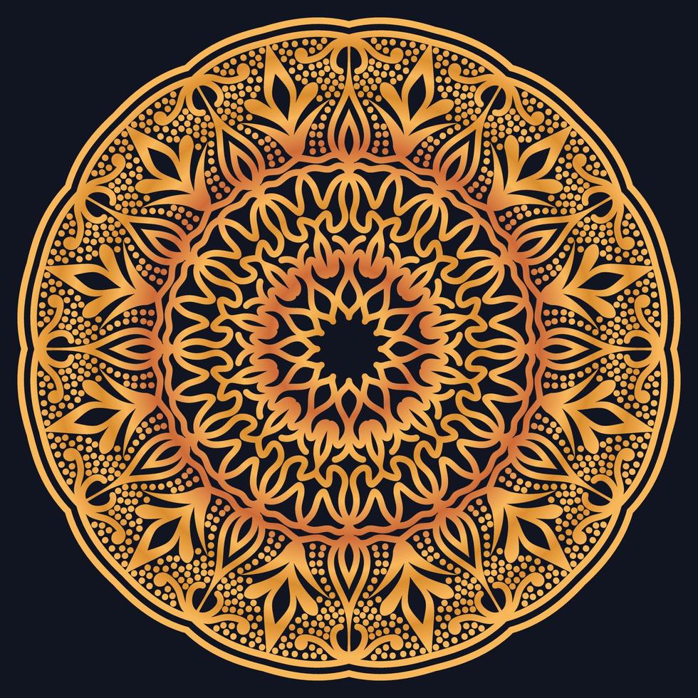 Decorative elements luxury ornament pattern gradient mandala design vector