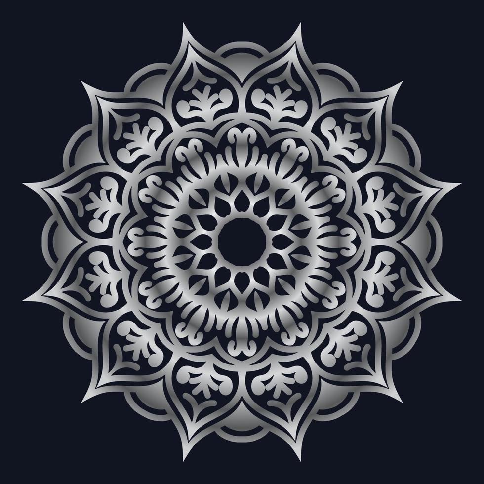 elementos decorativos lujo ornamento patrón gradiente mandala diseño vector