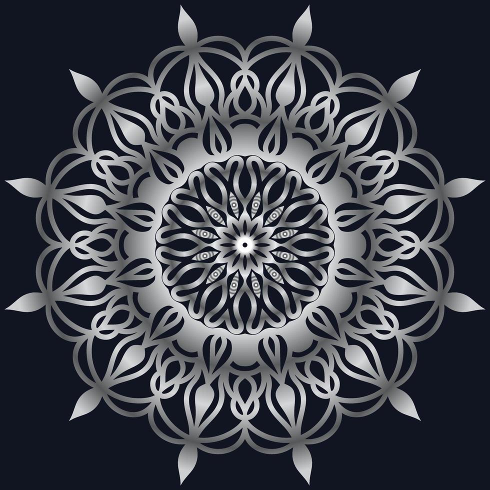 elementos decorativos lujo ornamento patrón gradiente mandala diseño vector