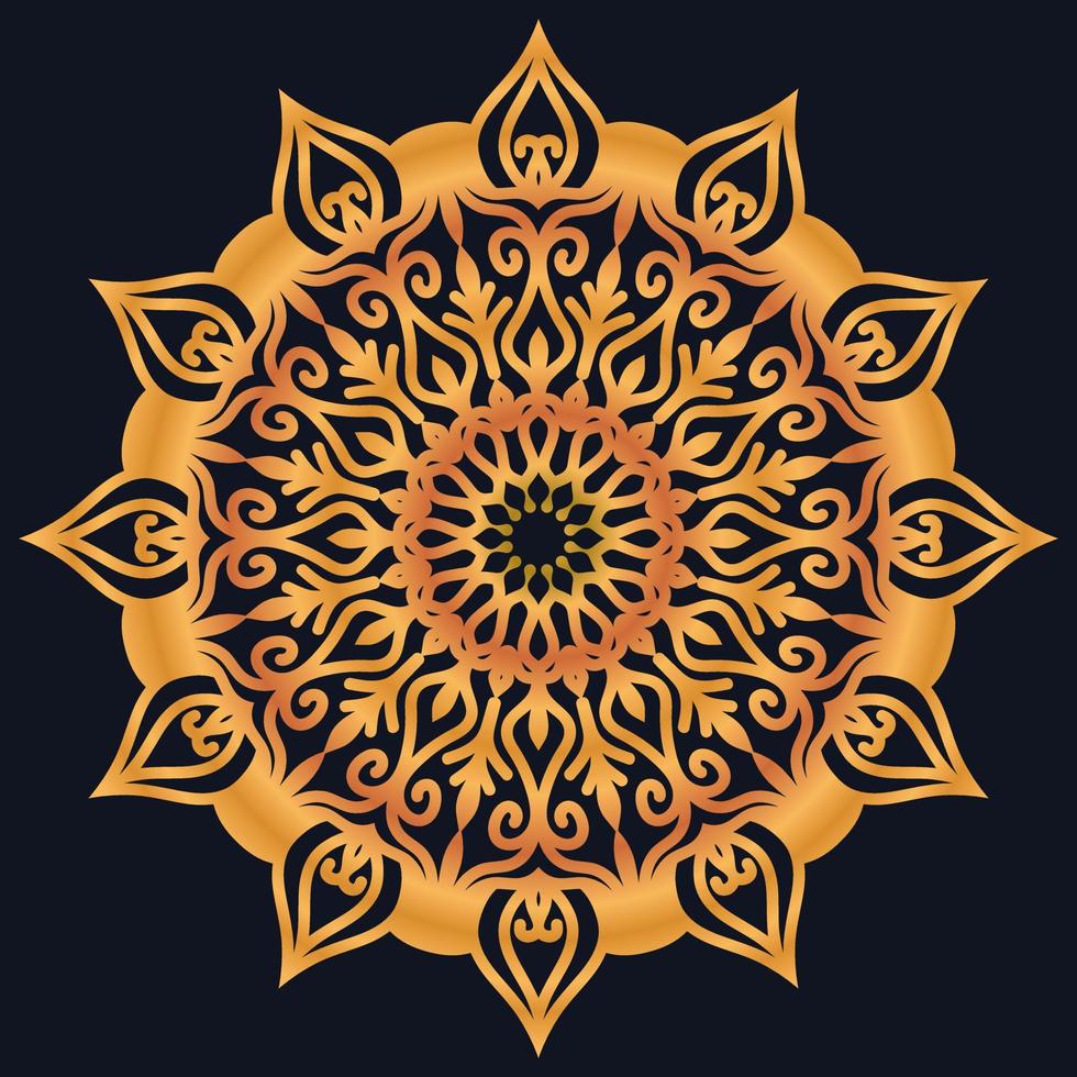 Decorative elements luxury ornament pattern gradient mandala design vector