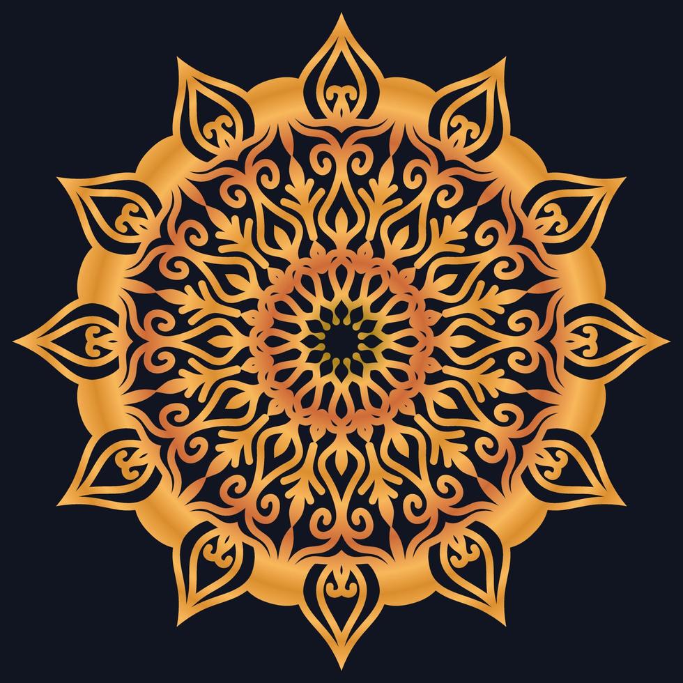 Decorative elements luxury ornament pattern gradient mandala design vector