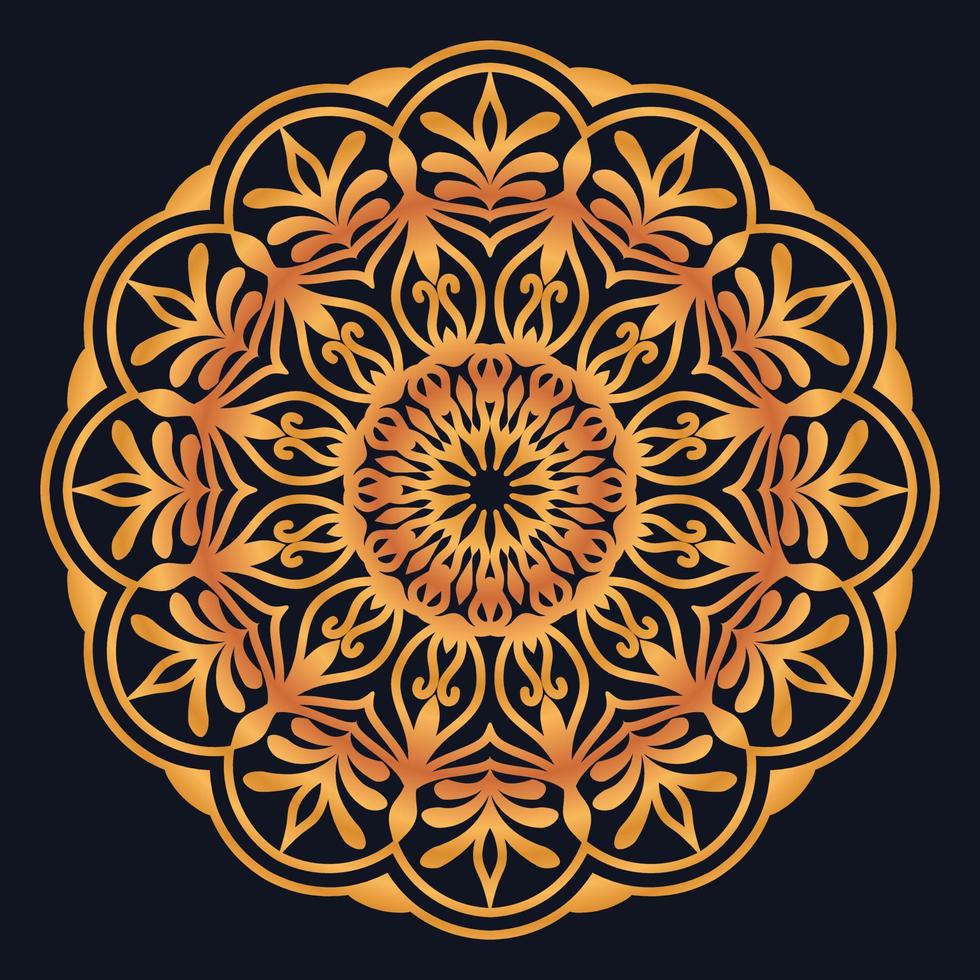 Decorative elements luxury ornament pattern gradient mandala design vector