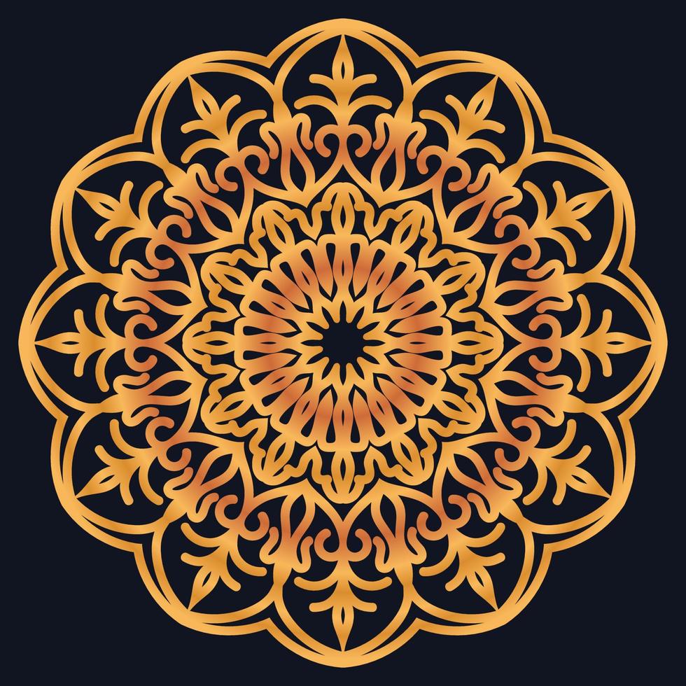 Decorative elements luxury ornament pattern gradient mandala design vector