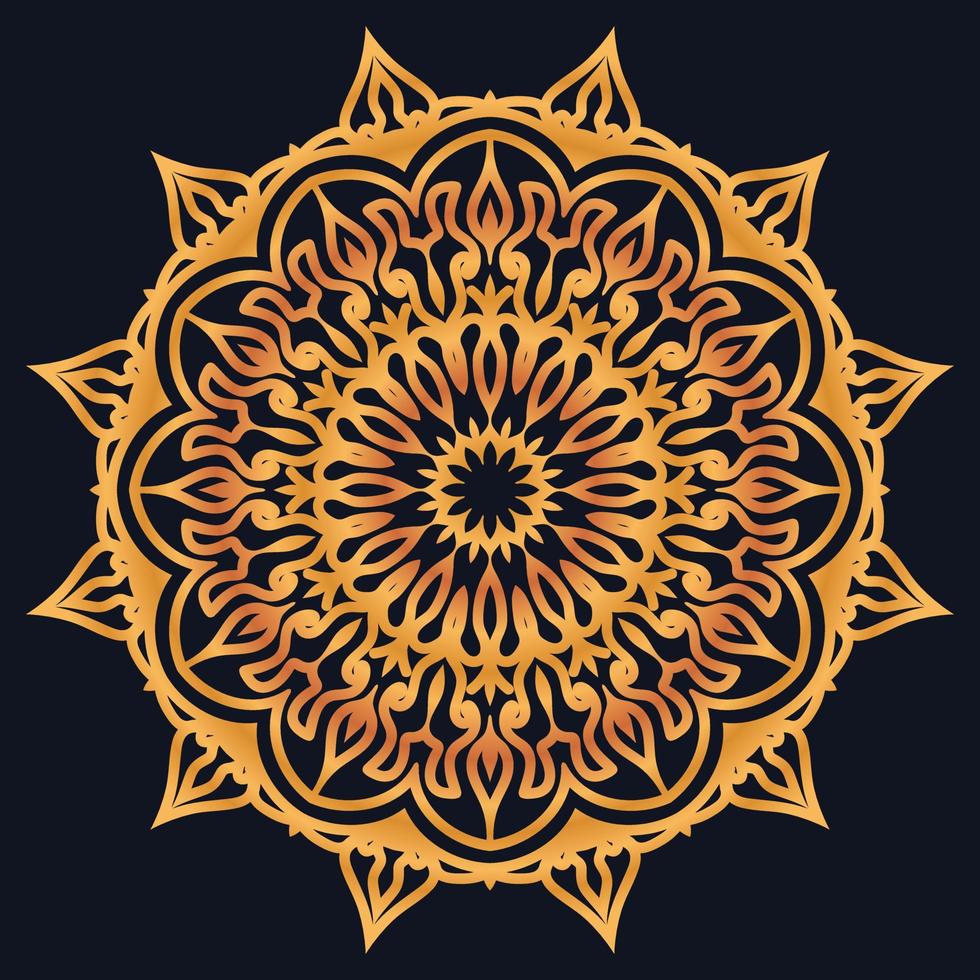 Decorative elements luxury ornament pattern gradient mandala design vector