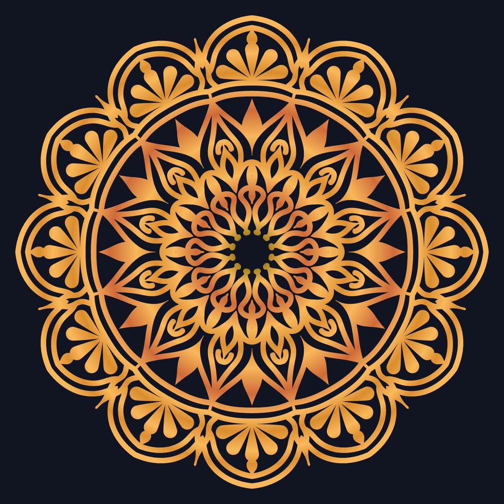 Decorative elements luxury ornament pattern gradient mandala design vector