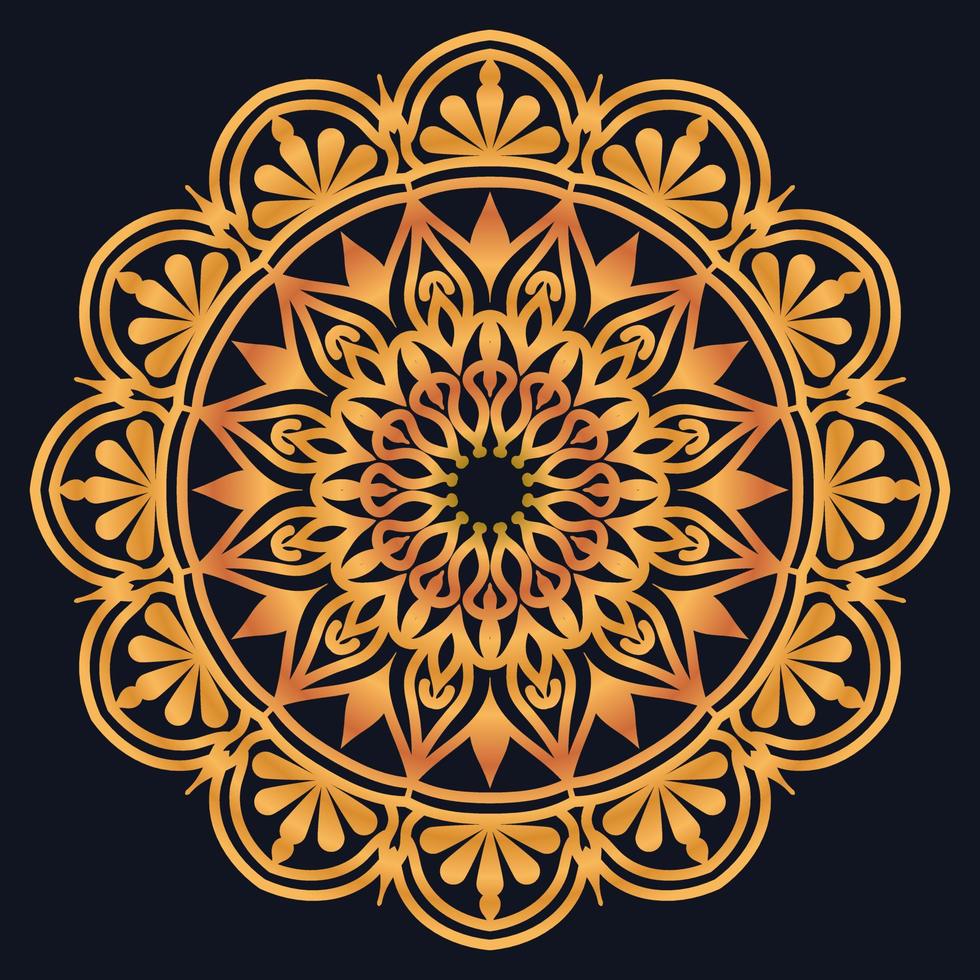 elementos decorativos lujo ornamento patrón gradiente mandala diseño vector