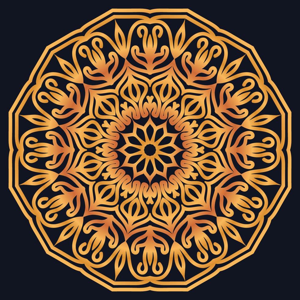 Decorative elements luxury ornament pattern gradient mandala design vector