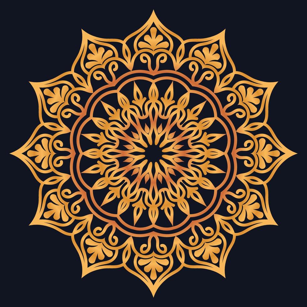 Decorative elements luxury ornament pattern gradient mandala design vector