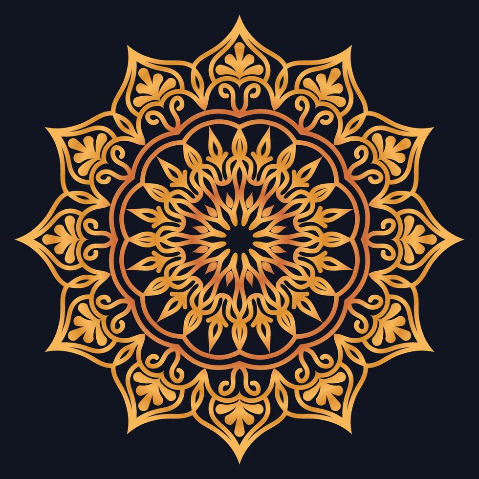 Decorative elements luxury ornament pattern gradient mandala design vector