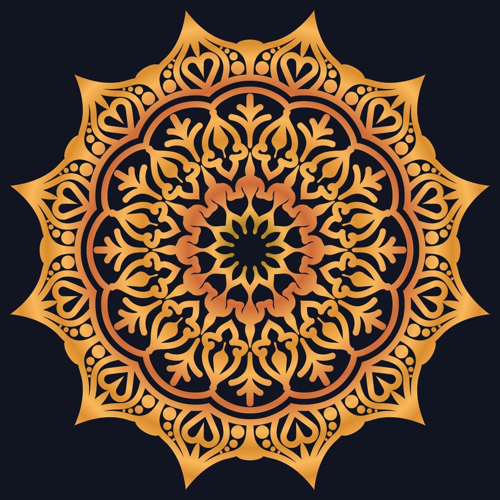 Decorative elements luxury ornament pattern gradient mandala design vector
