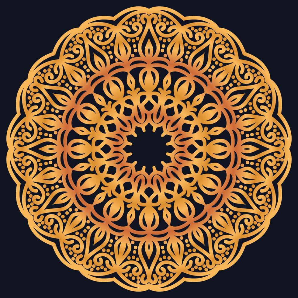 Decorative elements luxury ornament pattern gradient mandala design vector