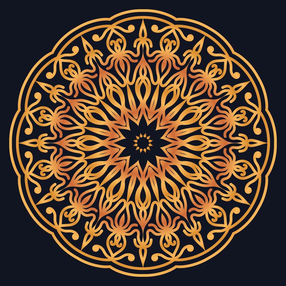 Decorative elements luxury ornament pattern gradient mandala design vector