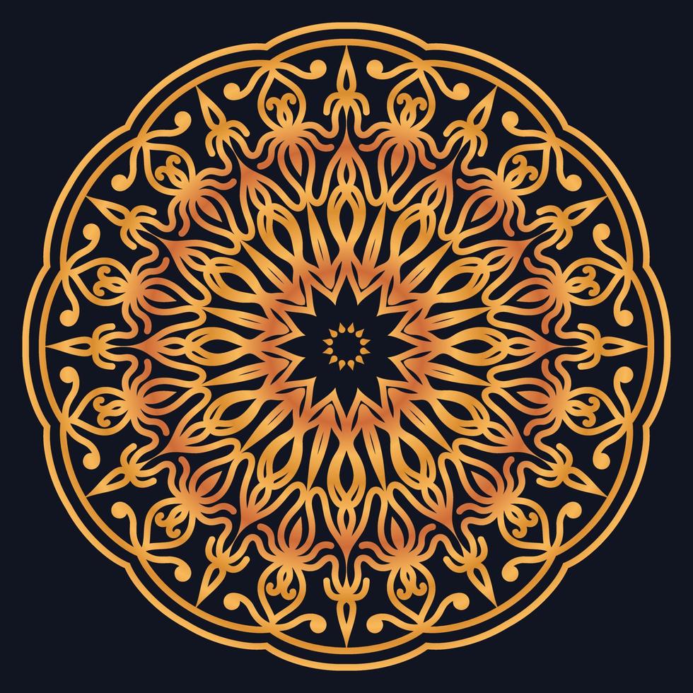 Decorative elements luxury ornament pattern gradient mandala design vector