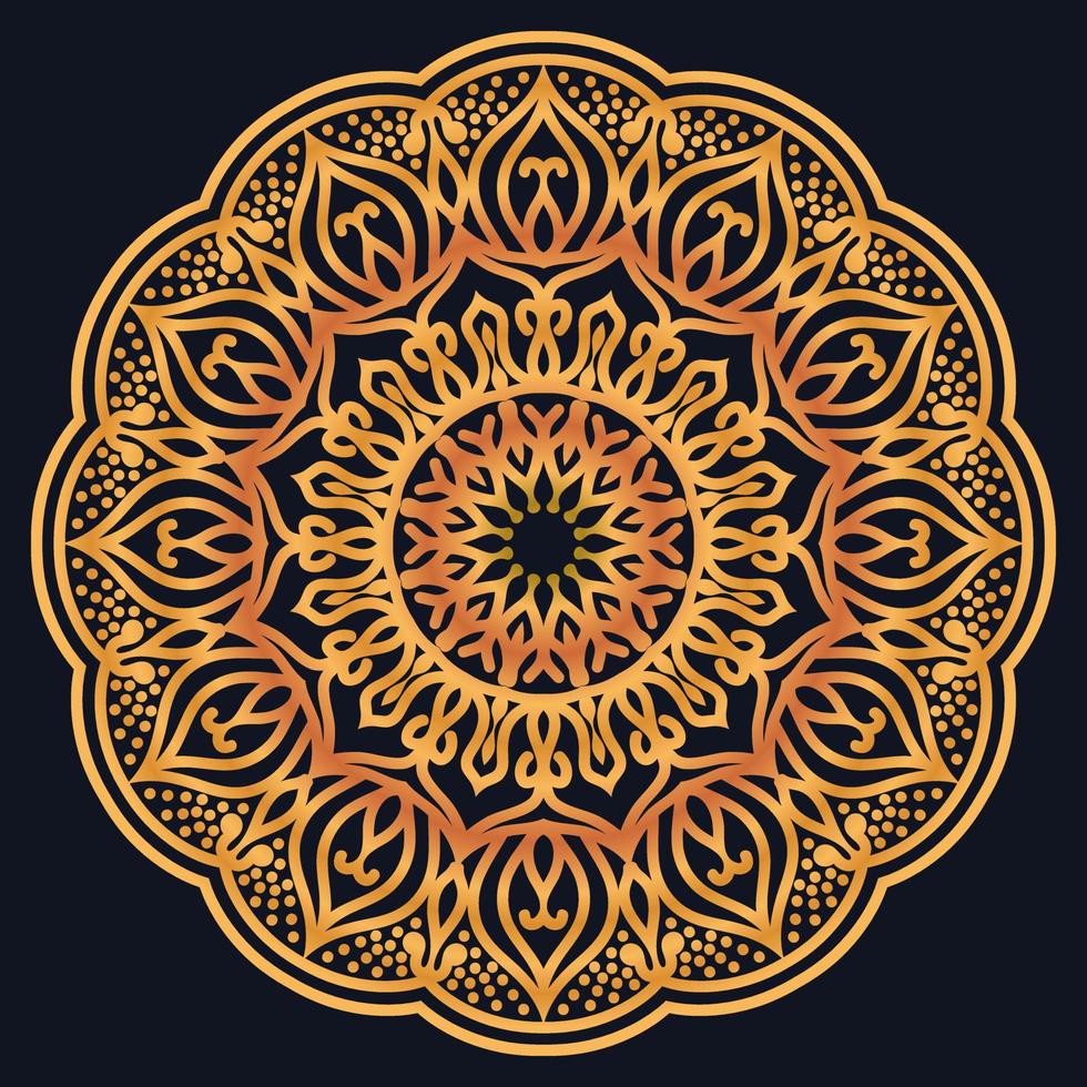 Decorative elements luxury ornament pattern gradient mandala design vector