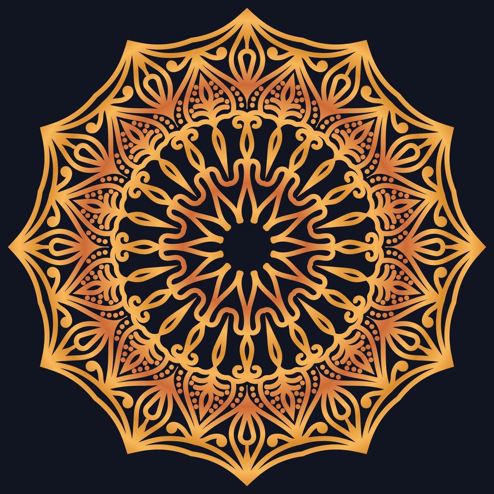 Decorative elements luxury ornament pattern gradient mandala design vector