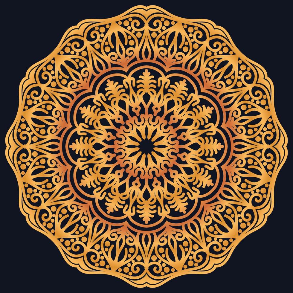 Decorative elements luxury ornament pattern gradient mandala design vector