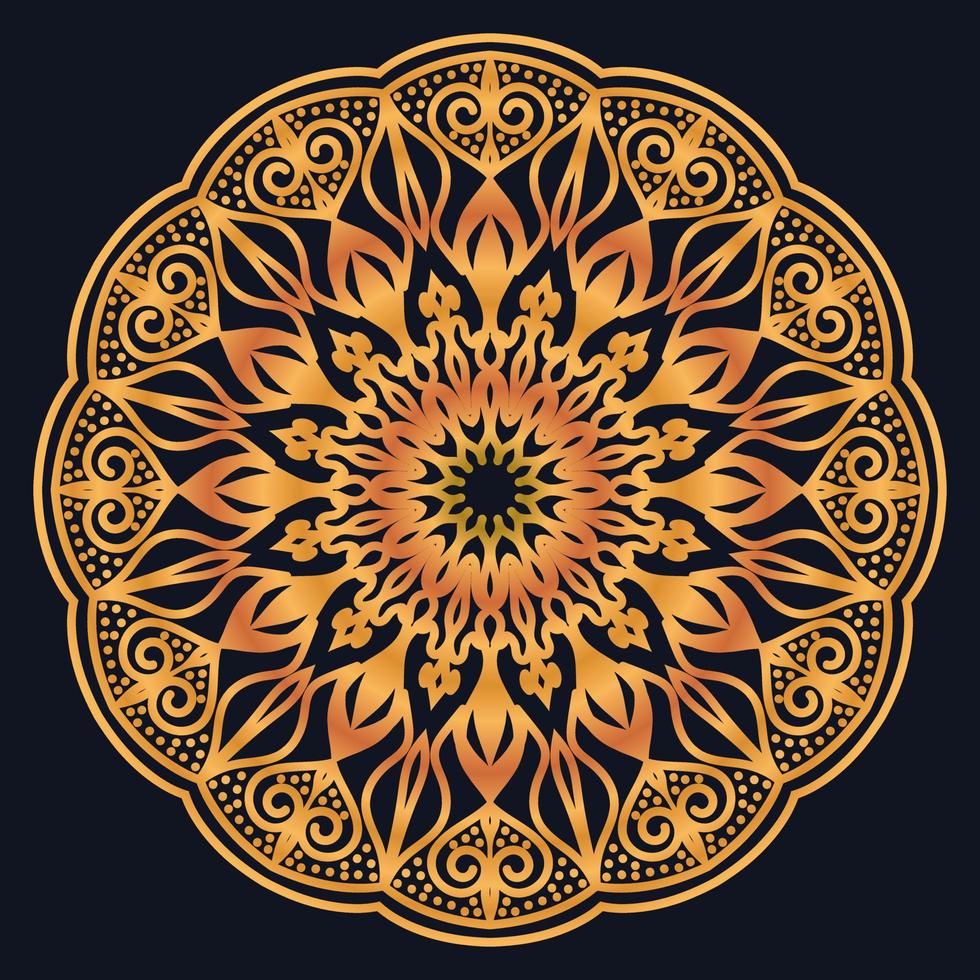 Decorative elements luxury ornament pattern gradient mandala design vector