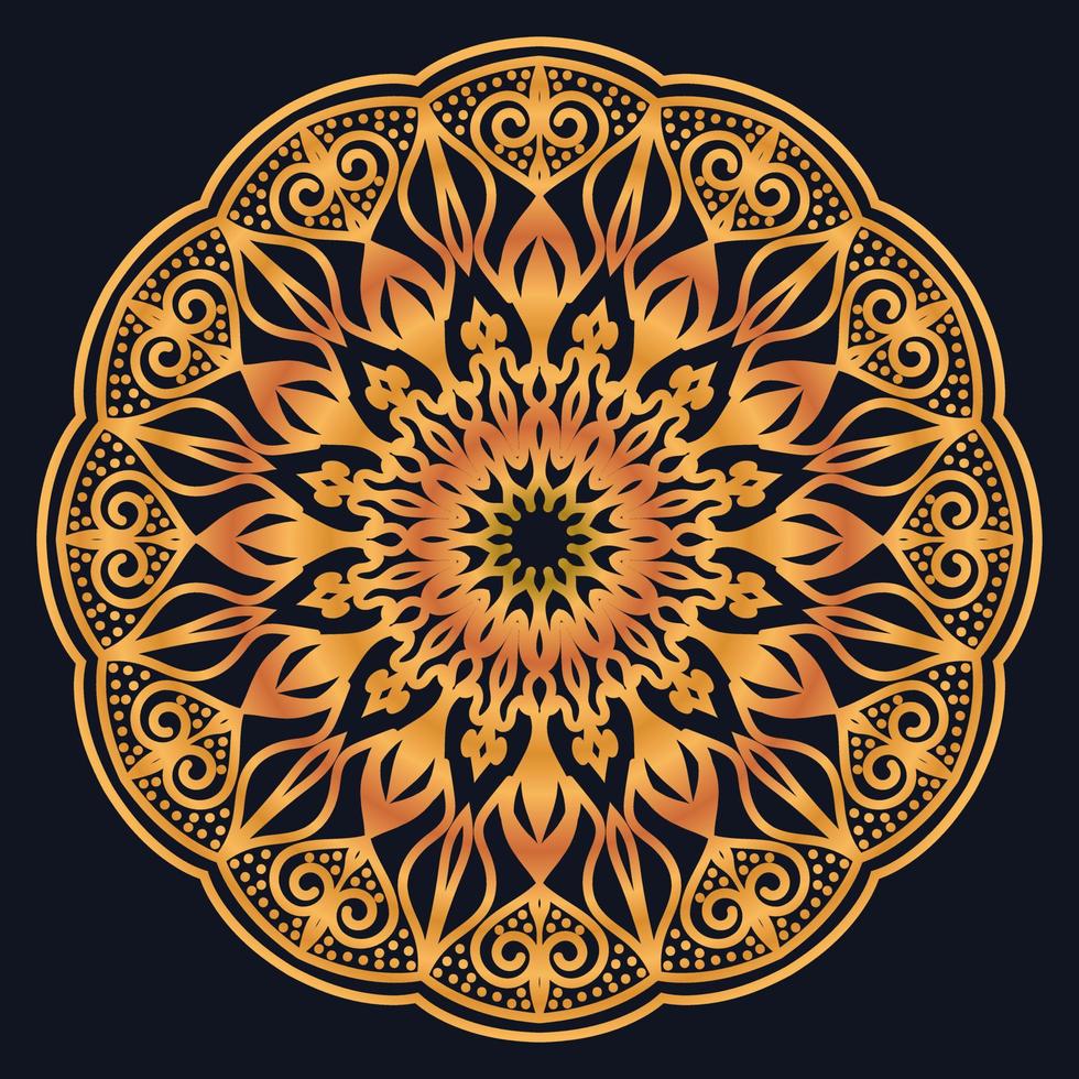 Decorative elements luxury ornament pattern gradient mandala design vector