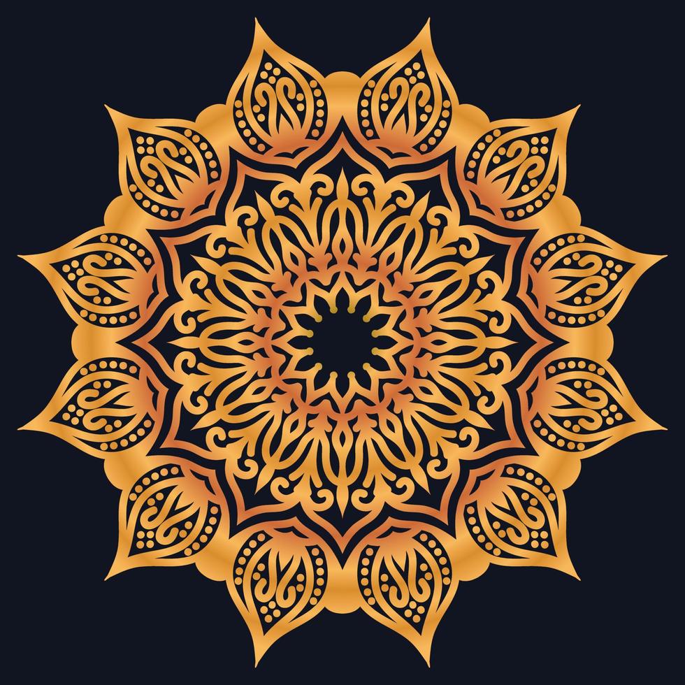 Decorative elements luxury ornament pattern gradient mandala design vector