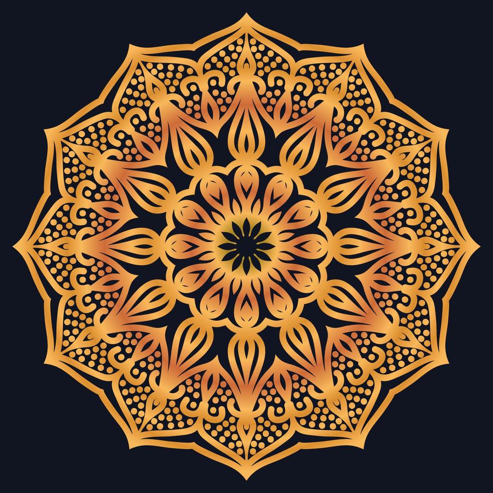 Decorative elements luxury ornament pattern gradient mandala design vector