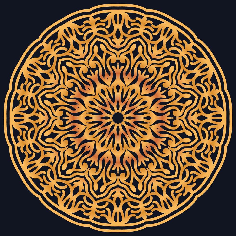 elementos decorativos lujo ornamento patrón gradiente mandala diseño vector