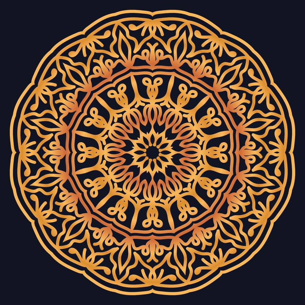 Decorative elements luxury ornament pattern gradient mandala design vector