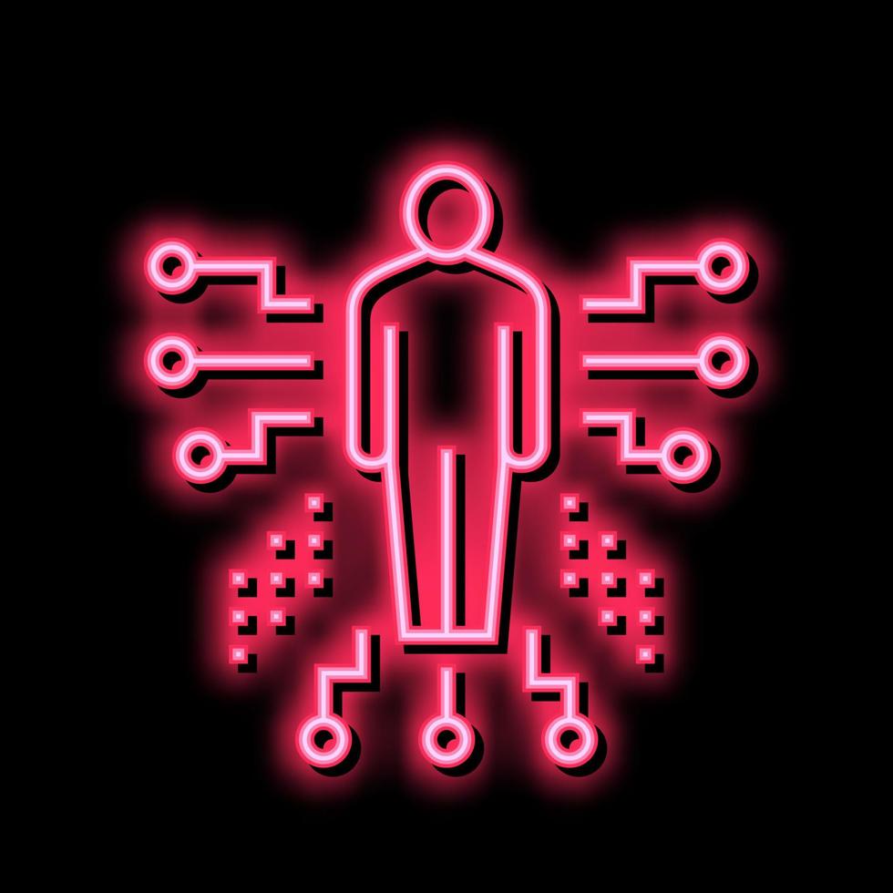 human characteristics neon glow icon illustration vector