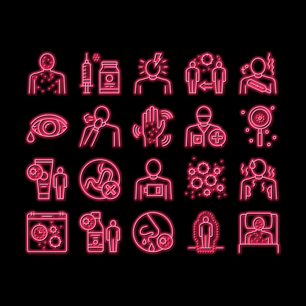 Chicken Pox Disease neon glow icon illustration vector