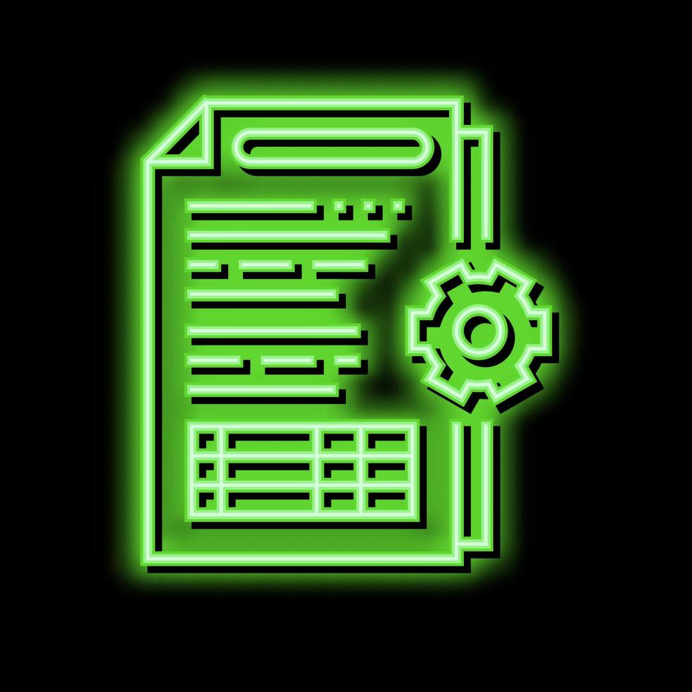 audit of operational processes and internal control systems neon glow icon illustration vector