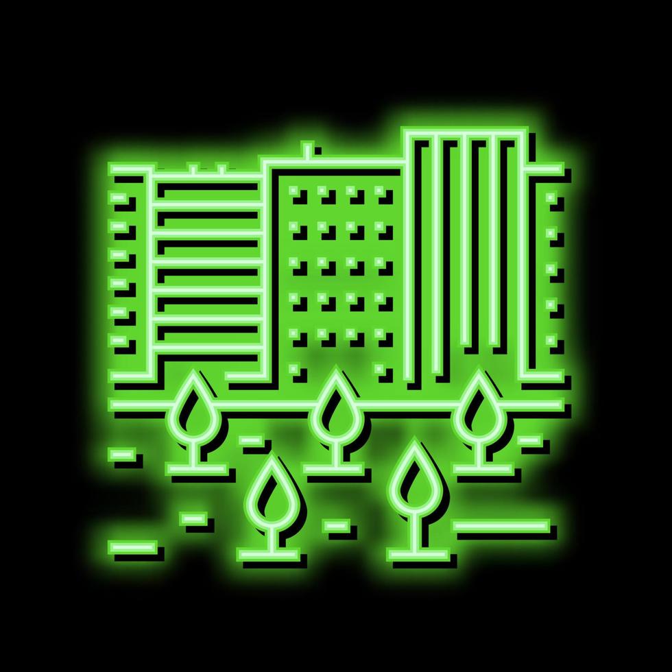 urban garden neon glow icon illustration vector