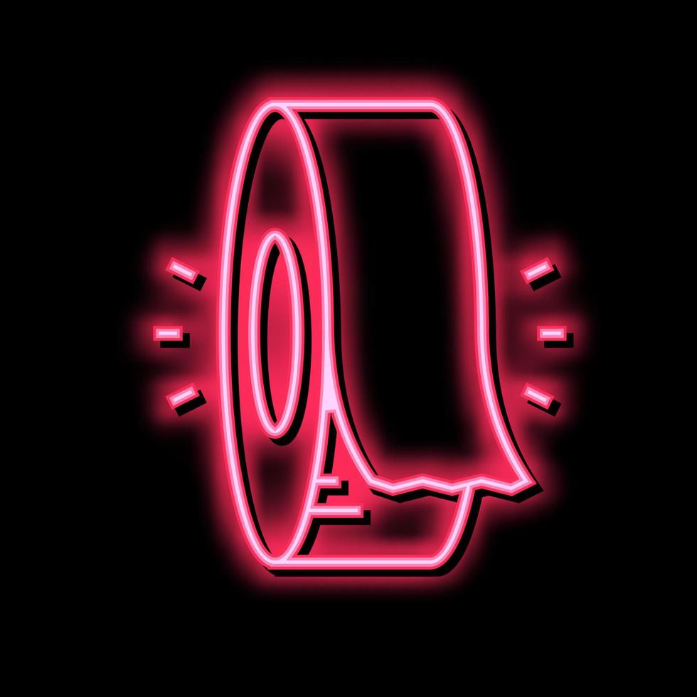 insulation roll neon glow icon illustration vector