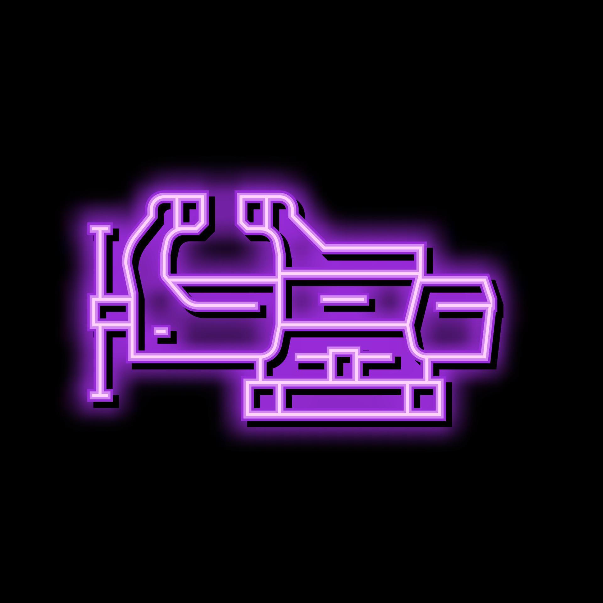 swivel base bench vice neon glow icon illustration 20589179 Vector Art