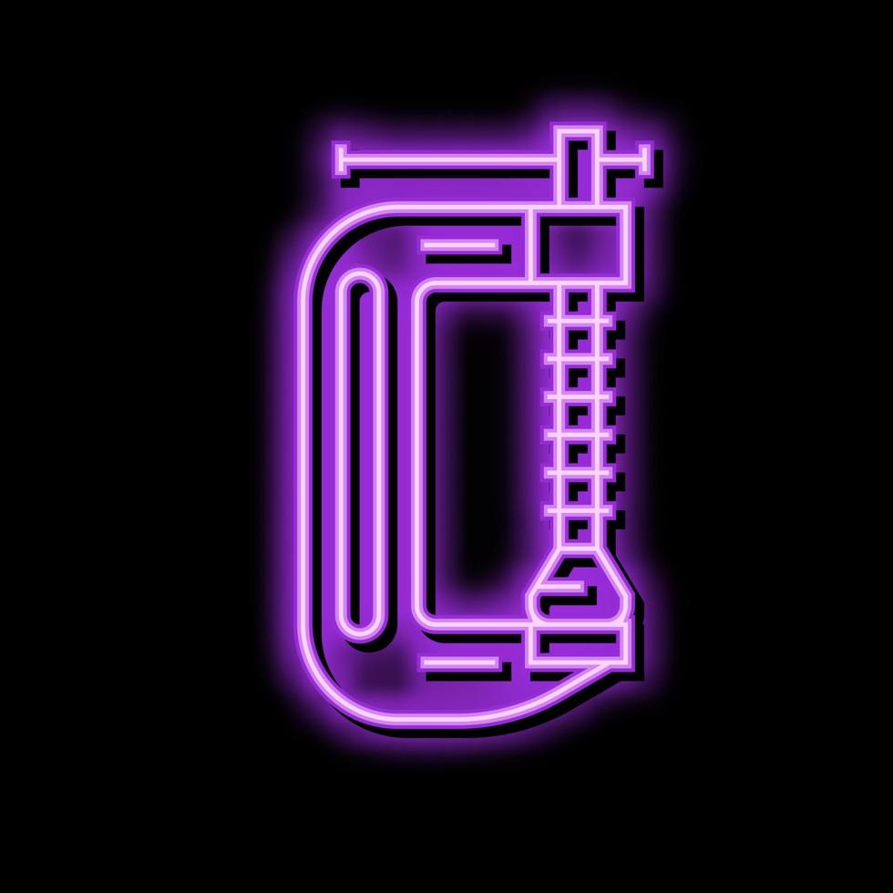 c clamp neon glow icon illustration vector
