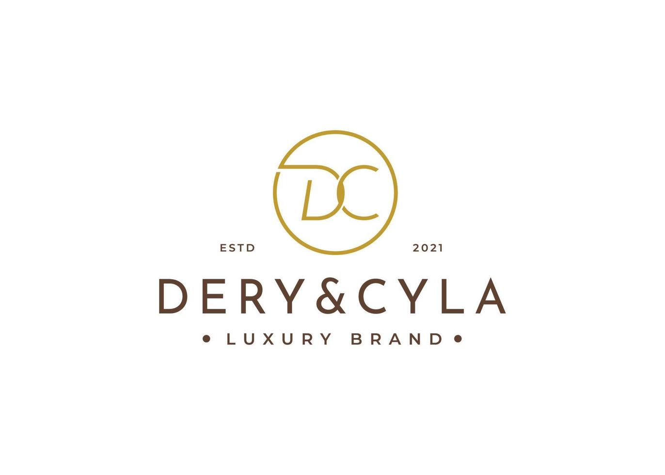 Initial letter DC simple elegant logo design concept. Initial symbol for corporate business identity. Alphabet vector element