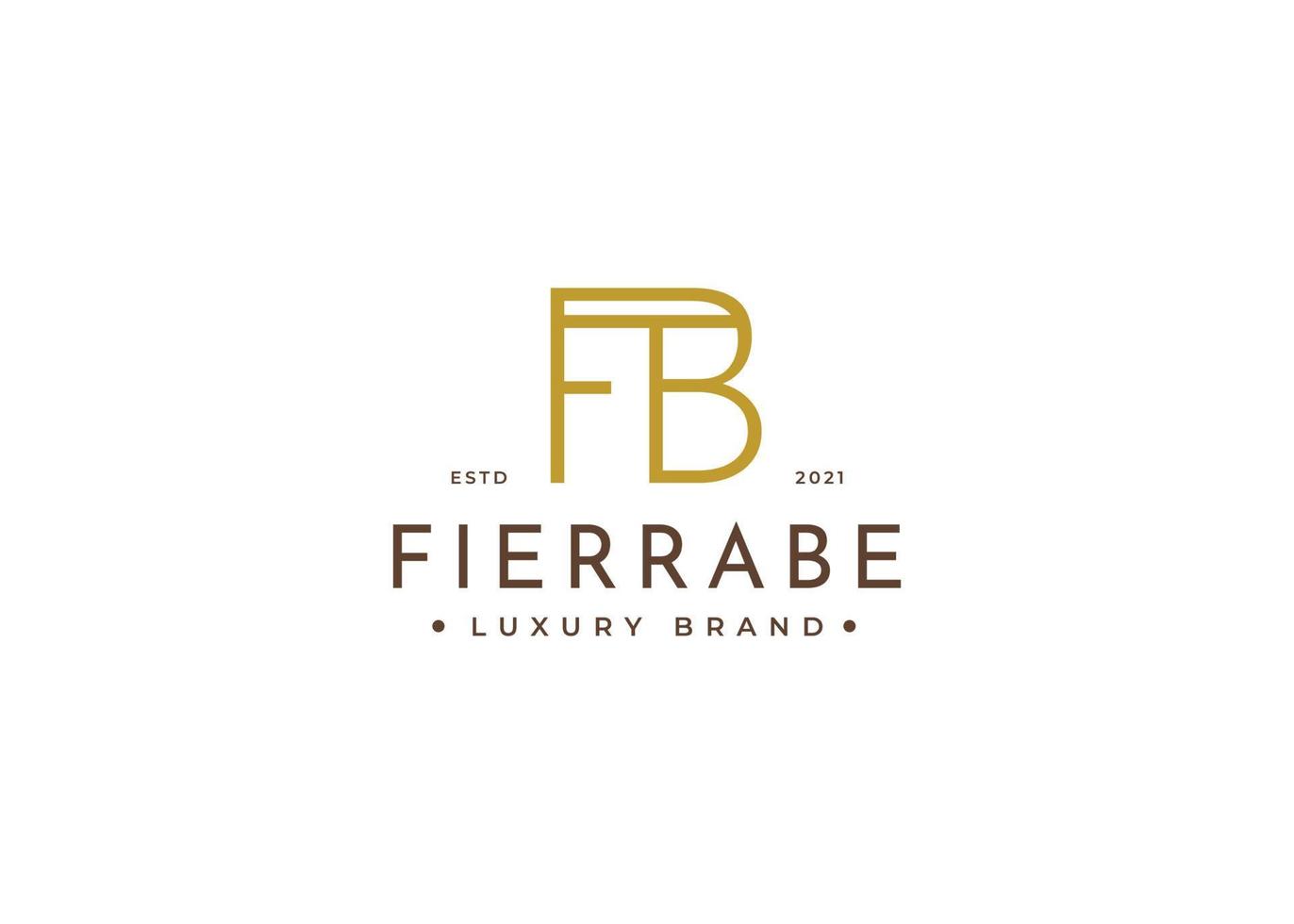 Initial letter FB simple elegant logo design concept. Initial symbol for corporate business identity. Alphabet vector element