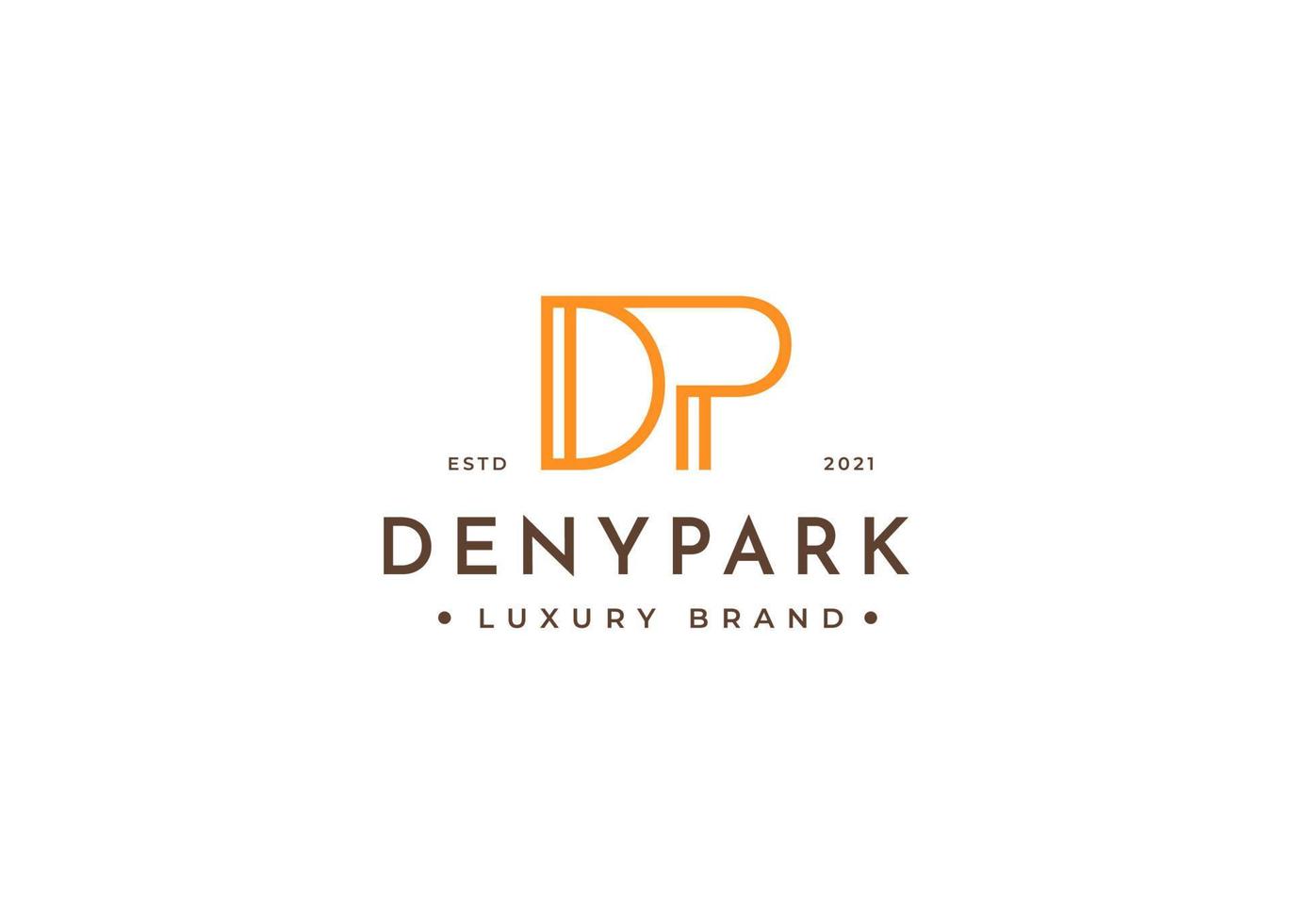 Initial letter DP simple elegant logo design concept. Initial symbol for corporate business identity. Alphabet vector element