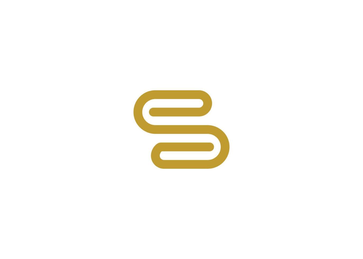 Initials S simple elegant logo design. Initial symbol for corporate business identity. Alphabet vector element