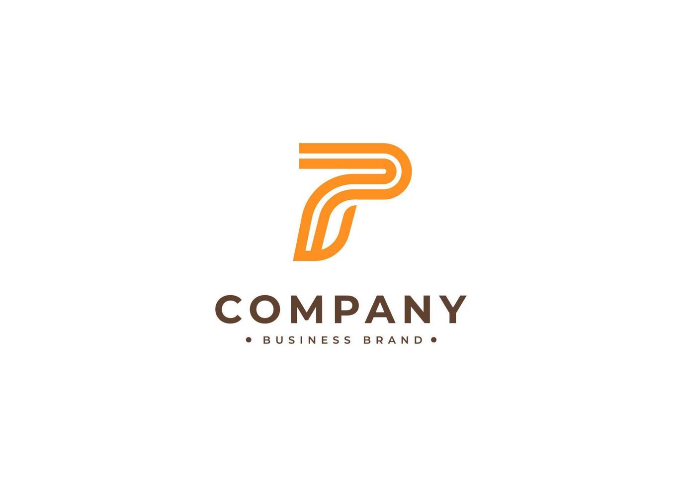 Monogram Initials P simple elegant logo design. Initial symbol for corporate business identity. Alphabet vector element